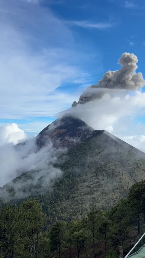Acatenango eruption, Guatemala Stock Footage 294336935
