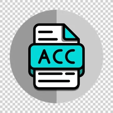 Acc file data icons. document files programming format symbol icon.  Stock Illustration