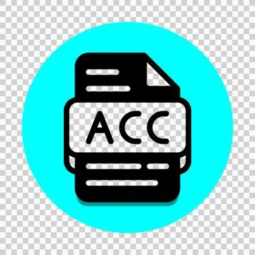 Acc file type database icon. document files and format extension symbol Illustrazione stock