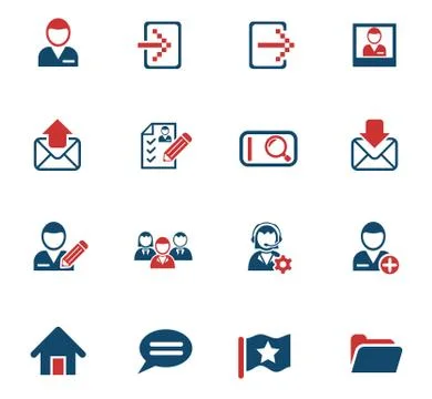 Accaunt icon set Stock Illustration