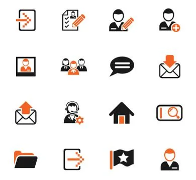 Accaunt icon set Stock Illustration