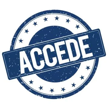 ACCEDE stamp sign Stock Illustration