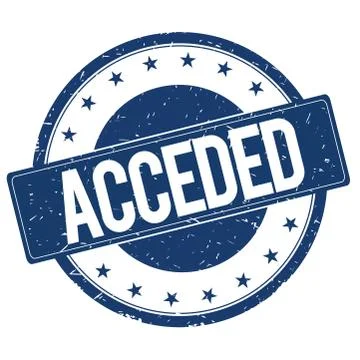 ACCEDED stamp sign Stock Illustration