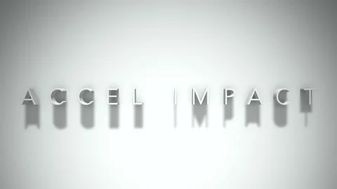 Accel impact 3D title animation white text on a white background Stock Footage 299646656