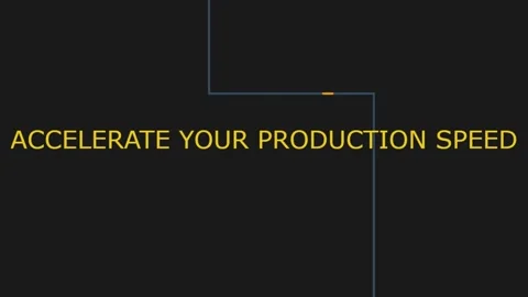 Accelerate production speed typography animation on dark background for Video stock 336471997