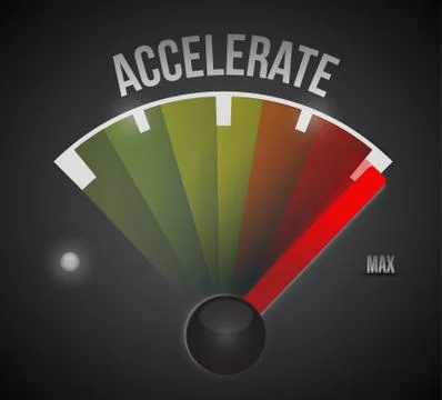 Accelerate speedometer illustration design Stock Illustration
