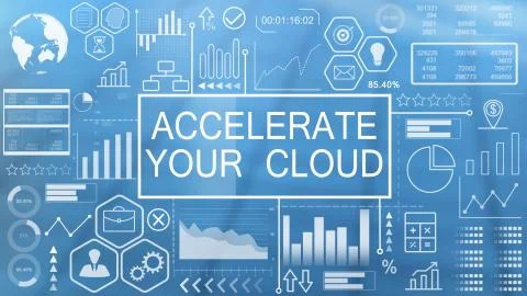 Accelerate Your Cloud, Animated Typography Stock Illustration