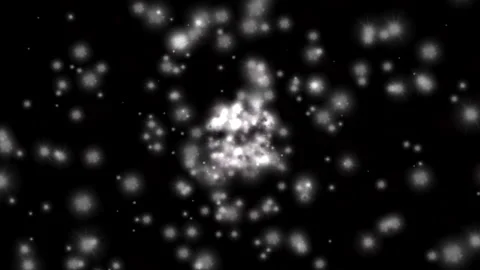 Accelerated Big Bang explosion simulation with central matter collapse and Stock Footage 259145711