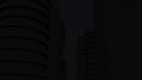 The accelerated change of day and night in an unusual city. Seamless loop. 動画素材 129139847