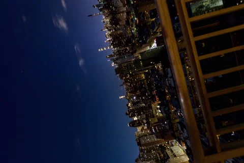 Accelerated Cityscape Rotating Timelapse (1 of 2) Stock Footage 142709437