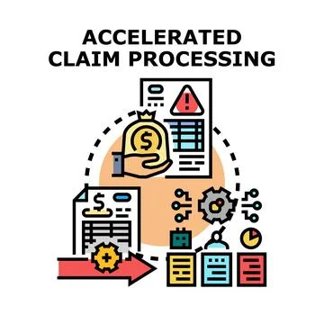 Accelerated claim processing concept vector illustration Stock Illustration