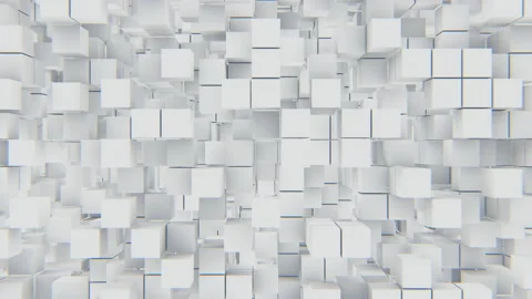 Accelerated cubic mesh animation. Seamless loop. Stock Footage 125596643