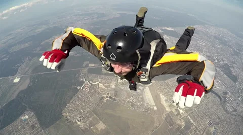 Accelerated free fall (AFF course) lessons in drop zone Chayka, Kyiv region. Stock Footage 58318566