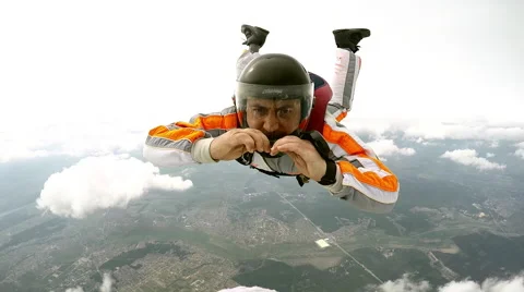 Accelerated free fall (AFF course) lessons in drop zone Chayka, Kyiv region. Stock-Footage 58319025