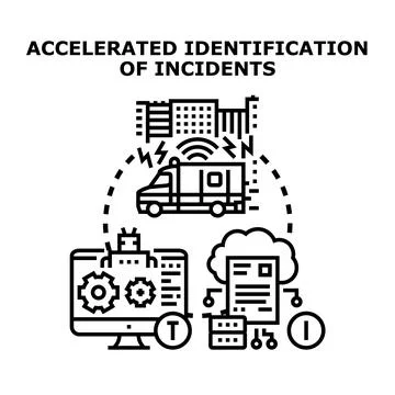 Accelerated incident identification and management vector concept Stock Illustration