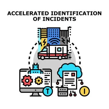 Accelerated incident identification and management vector concept Stockillustratie