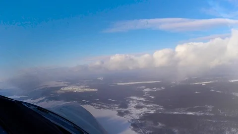 Accelerated landing of the aircraft Video stock 91914202