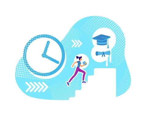 Accelerated learning program flat concept vector illustration Stock Illustration