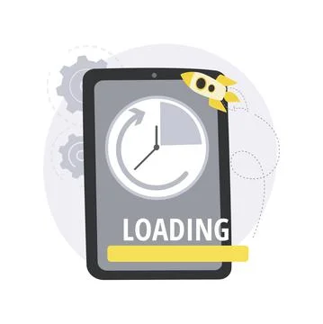 Accelerated mobile pages abstract concept vector illustration. Stock Illustration