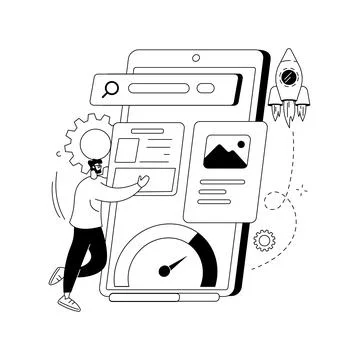 Accelerated mobile pages abstract concept vector illustration. Stock Illustration