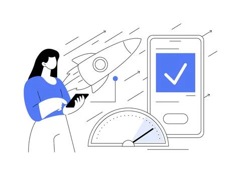 Accelerated mobile pages abstract concept vector illustration. Stock Illustration