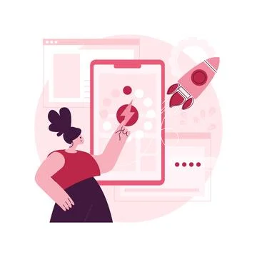 Accelerated mobile pages abstract concept vector illustration. Stock Illustration