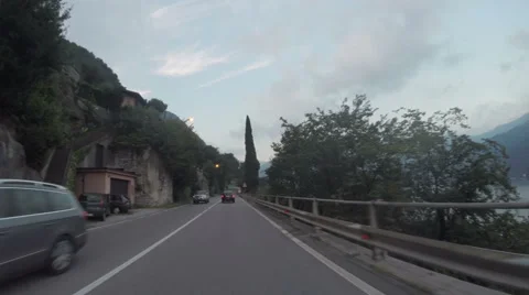 Accelerated motion on the road Stock Footage 61571799