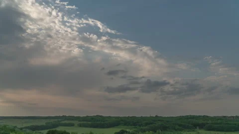 Accelerated movement of clouds in the sky. Timelapse. Stockbeeldmateriaal 161165008