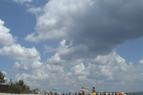 The accelerated movement of a life of a beach Stock Footage