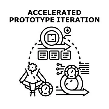 Accelerated prototype iteration for efficient project development Stock Illustration