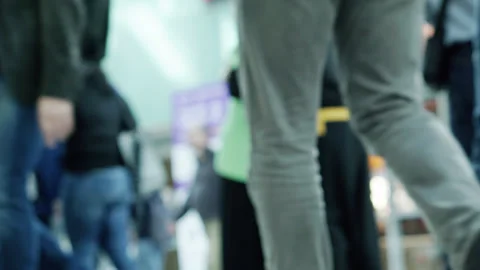 Accelerated shooting of visitors in the mall. Stock Footage 251571979