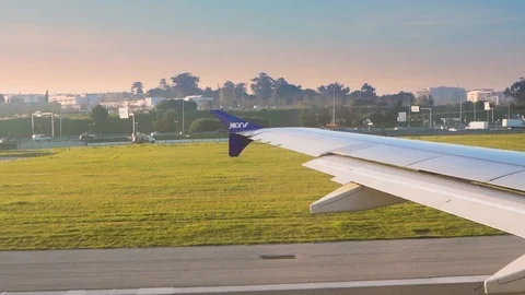 Accelerated time lapse of Joon airplane preparing for take off Stock Footage 110817442
