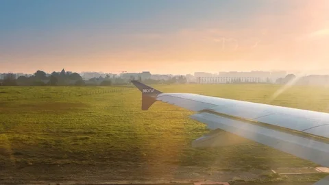 Accelerated time lapse of Joon airplane preparing for take off Stock Footage 110817444
