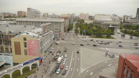 Accelerated traffic in the city Stock Footage 81544796