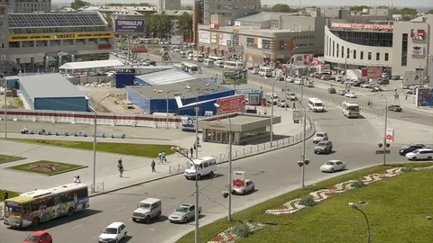 Accelerated traffic in the city Stock Footage 81544842