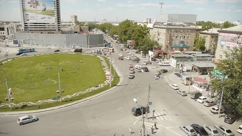 Accelerated traffic in the city Stock Footage 81544853