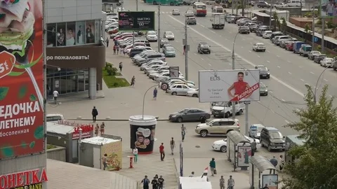 Accelerated traffic in the city Stock Footage 81544862