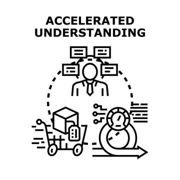 Accelerated understanding of business processes concept vector Stockillustratie
