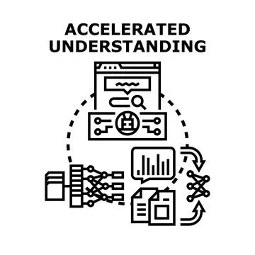 Accelerated understanding of data analysis and processing 스톡 일러스트
