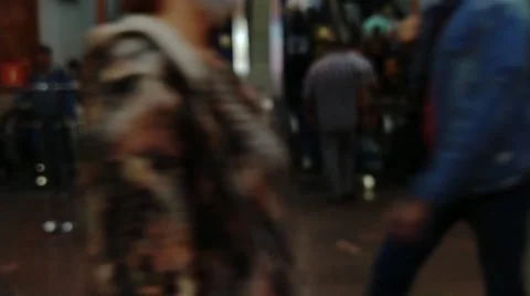 Accelerated video of a crowd of people during rush hour in the city. Stock Footage 160964651