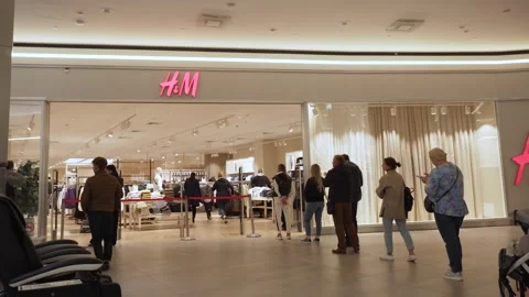 Accelerated video of long queue at entrance to store during Black Friday. Video stock 246962336