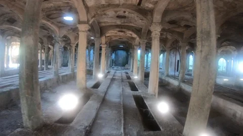 Accelerated video of a visit to a former abandoned cement plant Stock Footage 114085032