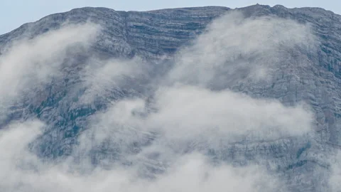 Accelerated view of mist in Cadí Natural Park, Catalonia, Spain. 4K resolution. Stock Footage 302563655