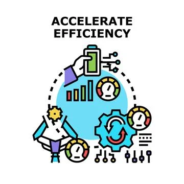 Accelerating efficiency with digital process optimization strategy Stock Illustration