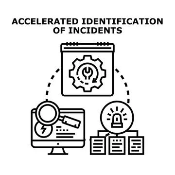 Accelerating incident identification and resolution process Stockillustratie