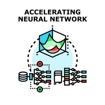 Accelerating neural network optimizing machine learning algorithms Illustrazione stock