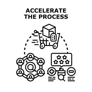 Accelerating process strategy for business growth optimization Stock Illustration