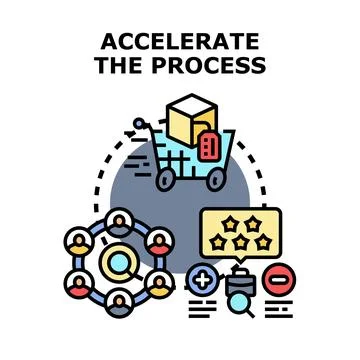 Accelerating process strategy for business growth optimization Stock Illustration
