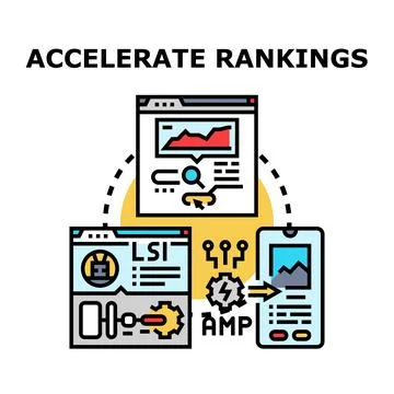 Accelerating search engine rankings through effective web optimization Illustrazione stock