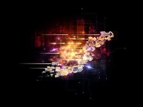 Acceleration of Cloud Technology Stock Illustration